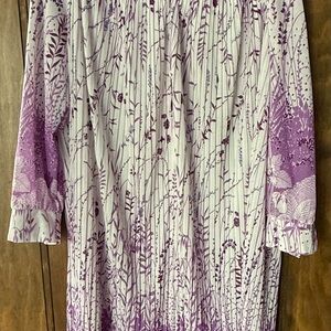 Vintage Montgomery Ward  Maxi Dress with 3/4 Sleeves and Purple Ombre.